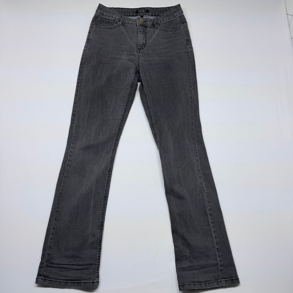 Nicole Miller New York Womens Bootcut Jeans Onyx Wash Grey Size 6
